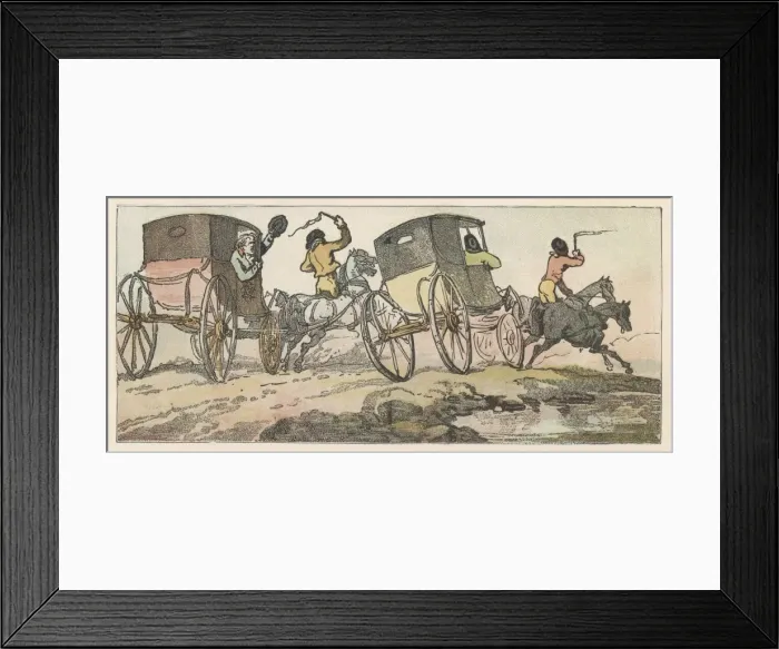 Framed Print : Carriages Racing