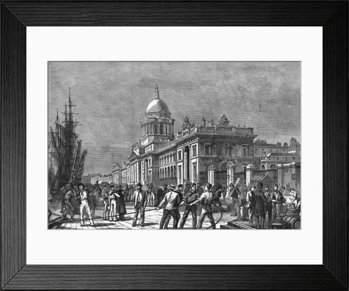 Framed Print : Custom House  /  Dublin 1878