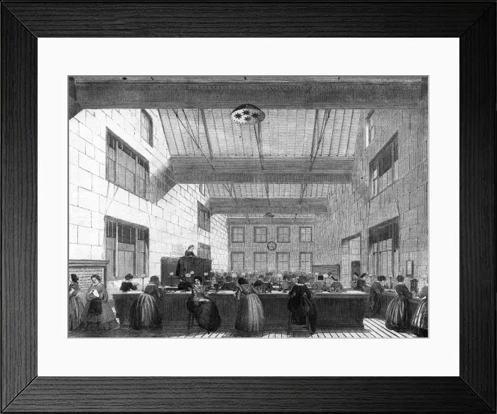 Framed Print : Telegraph Office 1859