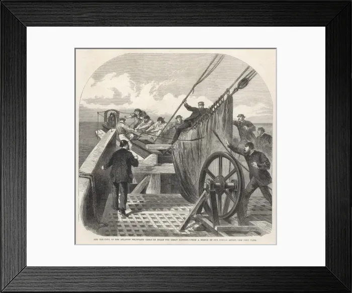 Framed Print : Cable Breaks 1865 Framed Print : Cable Breaks 1865