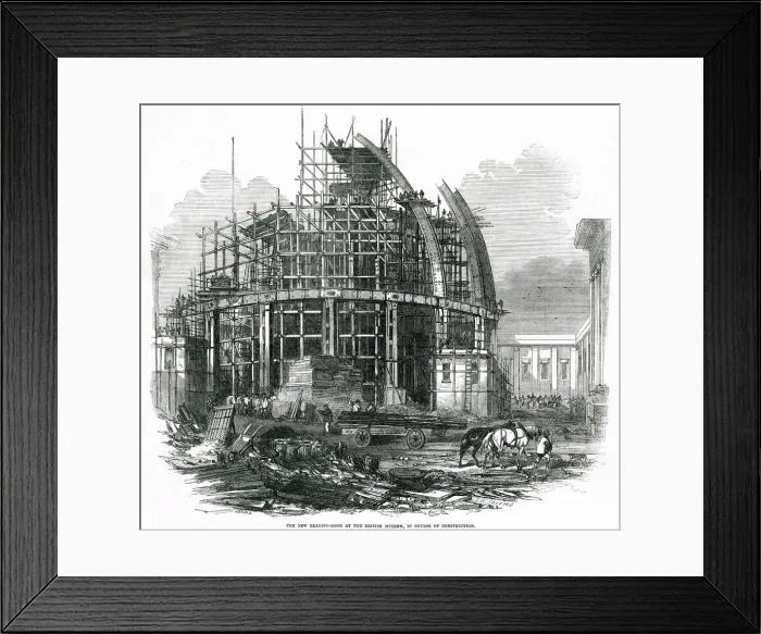 Framed Print : Exterior of British Museum - reading room 1855 Framed Print : Exterior of British Museum - reading room 1855