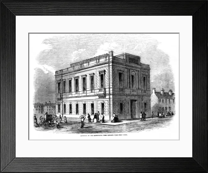 Framed Print : Manchester Free Library Framed Print : Manchester Free Library