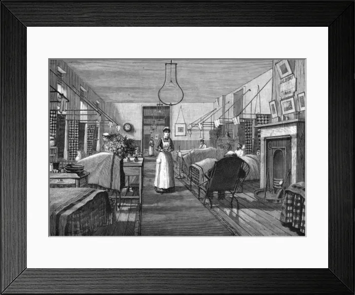 Framed Print : Hospital Ward / 1888 Framed Print : Hospital Ward / 1888