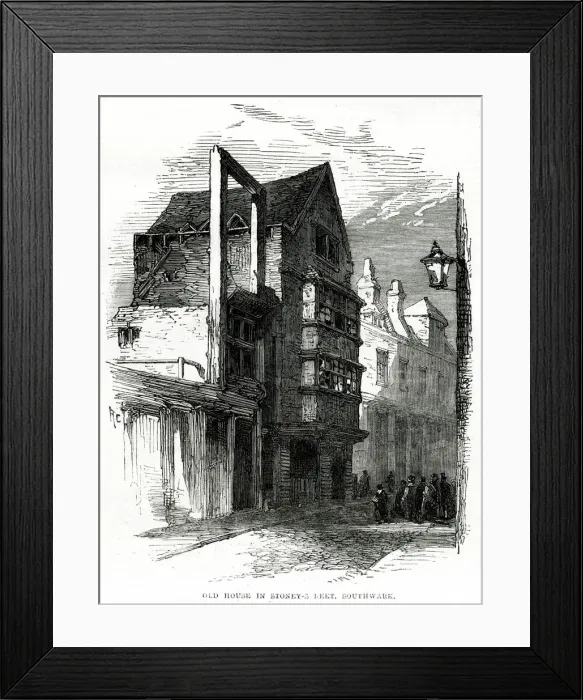 Framed Print : STONEY STREET 1865 Framed Print : STONEY STREET 1865