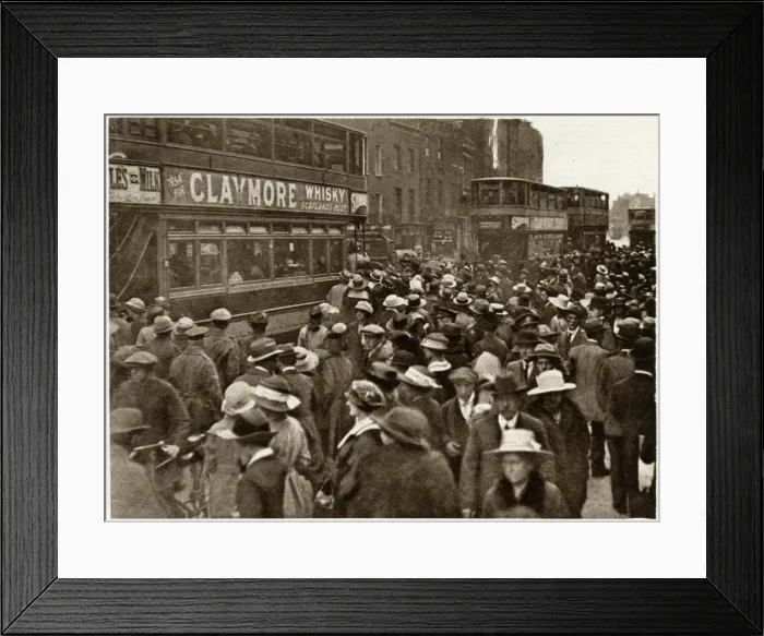 Framed Print : Great railway strike, available tram-car 1919 Framed Print : Great railway strike, available tram-car 1919