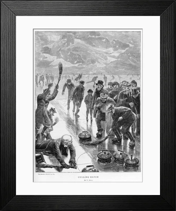 Framed Print : Curling in Scotland 1869 Framed Print : Curling in Scotland 1869