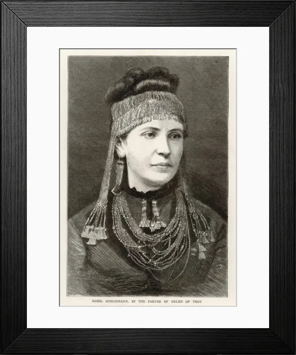 Framed Print : Mme. Schliemann & Jewels