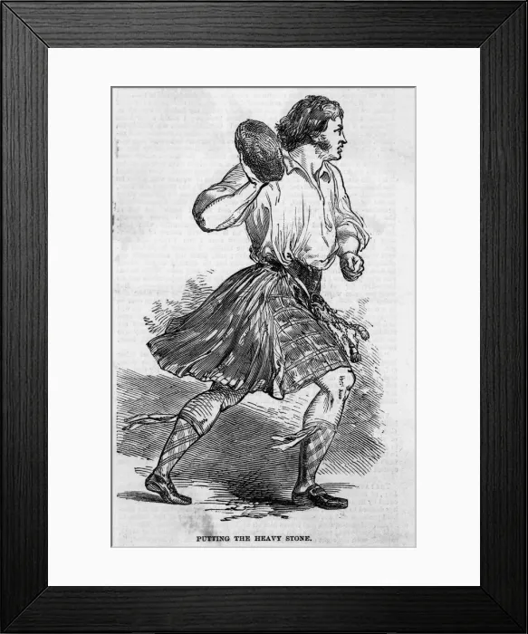 Framed Print : SCOTSMAN THROWS STONE Framed Print : SCOTSMAN THROWS STONE