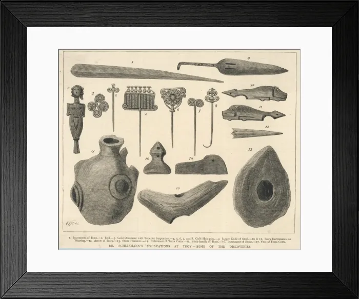 Framed Print : Finds from Hissarlik Framed Print : Finds from Hissarlik