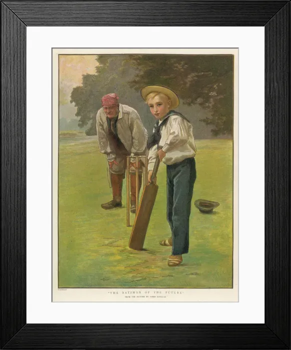 Framed Print : A Young Batsman Framed Print : A Young Batsman