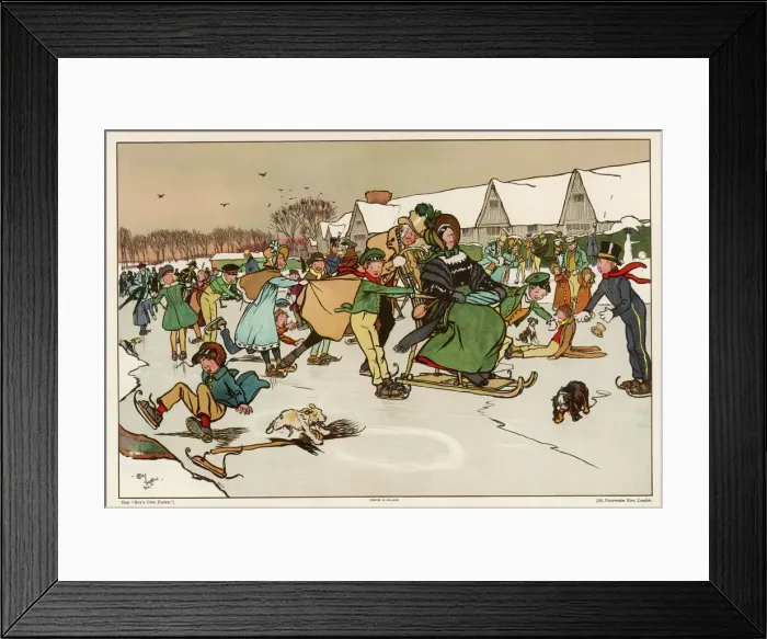 Framed Print : Ice Skating Children Framed Print : Ice Skating Children