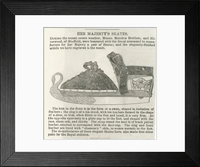 Framed Print : Queen Victorias Skates