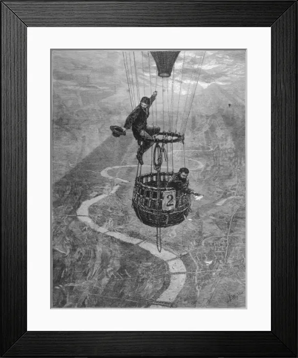 Framed Print : Balloon Contest 1880