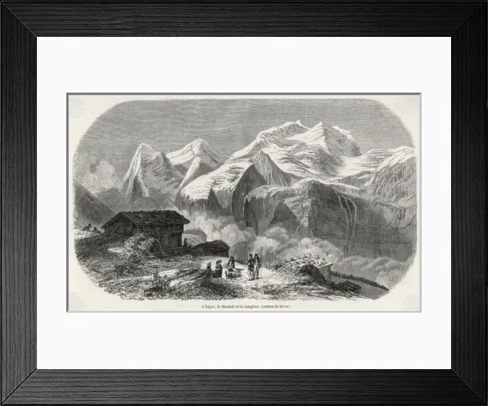 Framed Print : Alps  /  Switzerland  /  1855