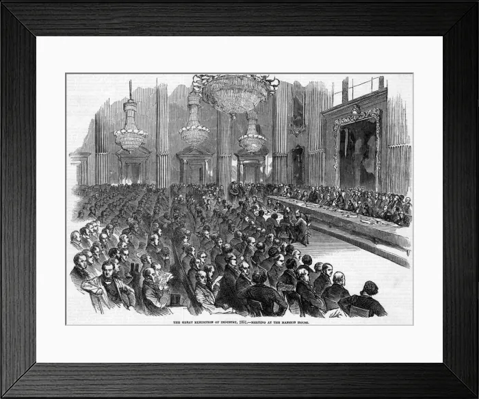 Framed Print : MEETING OF MERCHANTS 1850