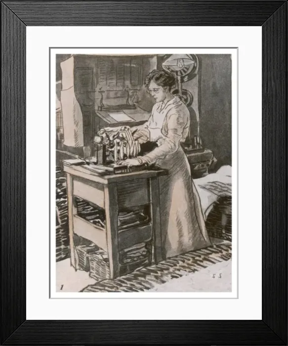 Framed Print : Women Working 1920 Framed Print : Women Working 1920