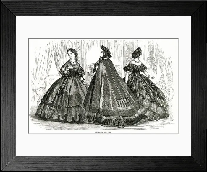 Framed Print : Mourning dress 1861 Framed Print : Mourning dress 1861