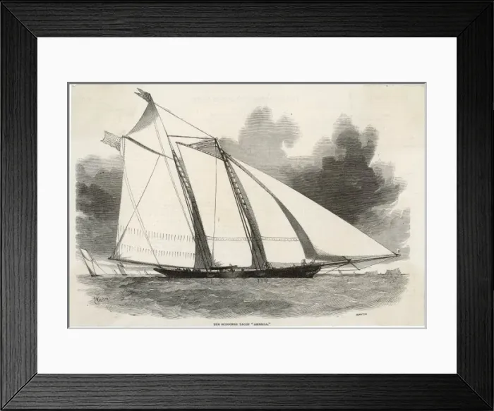 Framed Print : THE AMERICA YACHT Framed Print : THE AMERICA YACHT