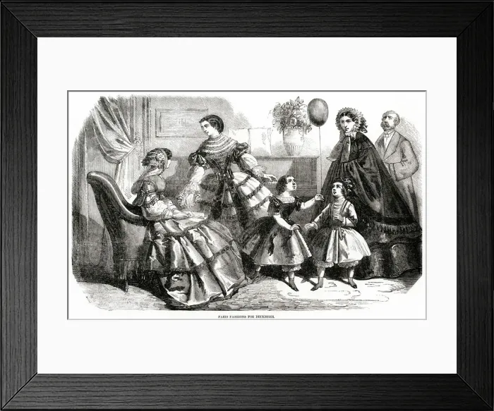 Framed Print : Fashions for December 1856 Framed Print : Fashions for December 1856