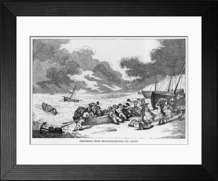 Framed Print : Brighton in 1789 (Beach) Framed Print : Brighton in 1789 (Beach)