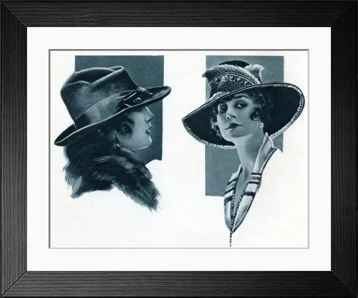 Framed Print : Ladies hats 1919 Framed Print : Ladies hats 1919