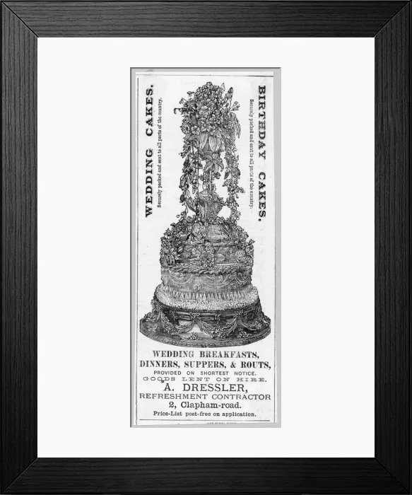 Framed Print : Wedding Cake / 1885 Framed Print : Wedding Cake / 1885