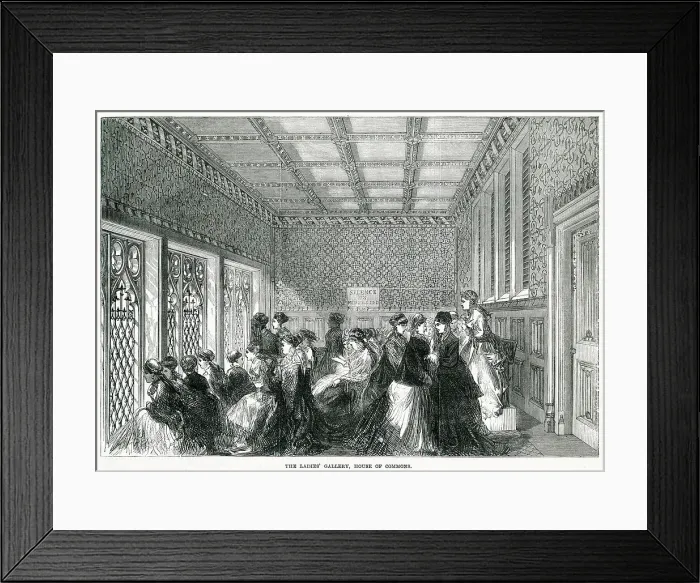 Framed Print : The Ladies Gallery Date: 1870 Framed Print : The Ladies Gallery Date: 1870
