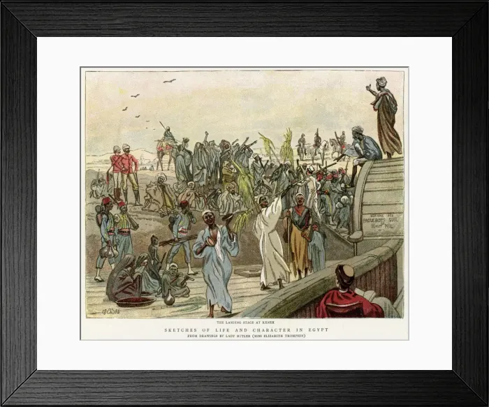 Framed Print : Landing stage on the Nile at Keneh