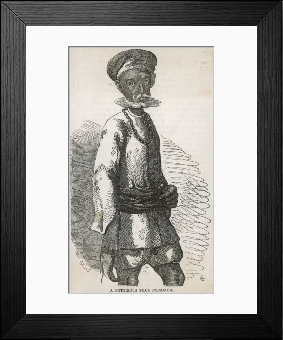 Framed Print : Thuggee Poisoner 19th C Framed Print : Thuggee Poisoner 19th C