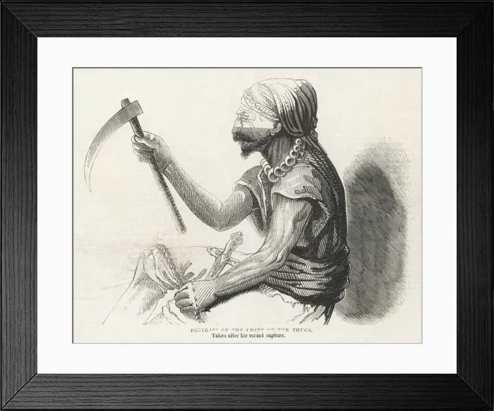 Framed Print : Thuggee Chief 1843 Framed Print : Thuggee Chief 1843