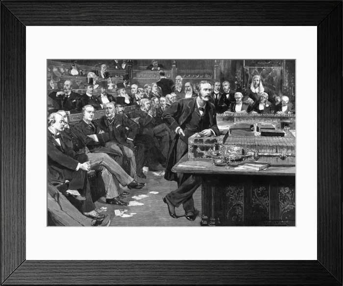 Framed Print : Balfour in Commons  /  1892