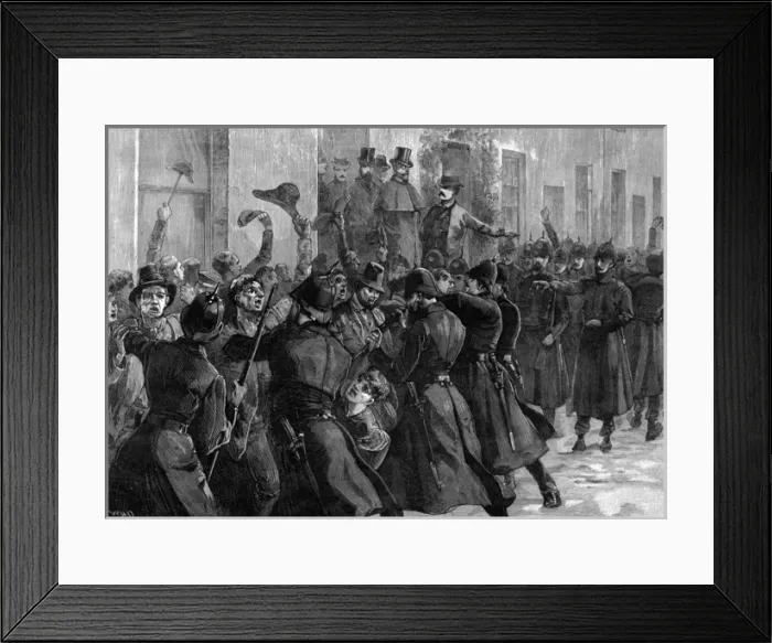 Framed Print : Irish Police  /  Crowd Scene