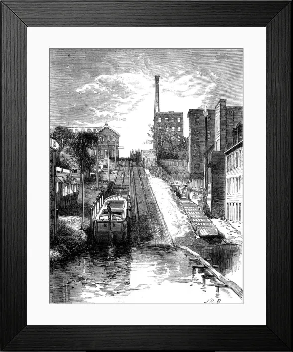 Framed Print : Canal / Inclined Plane / C19 Framed Print : Canal / Inclined Plane / C19