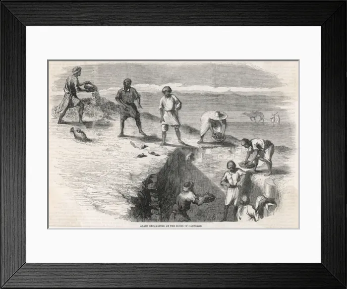 Framed Print : Tunisia  /  Carthage  /  Excav