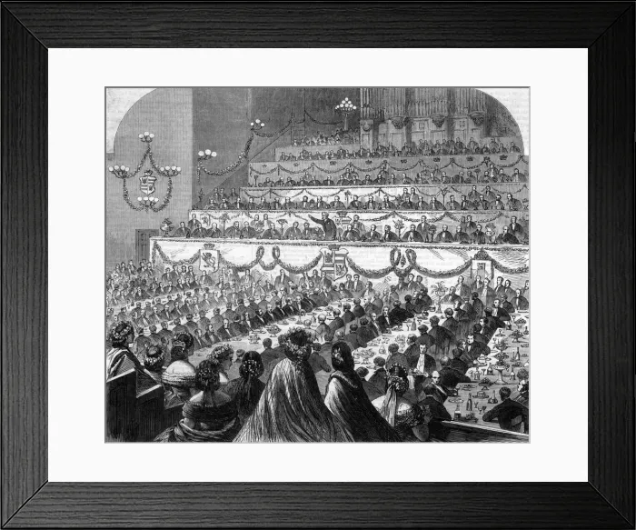 Framed Print : LARGE BANQUET 1863 Framed Print : LARGE BANQUET 1863