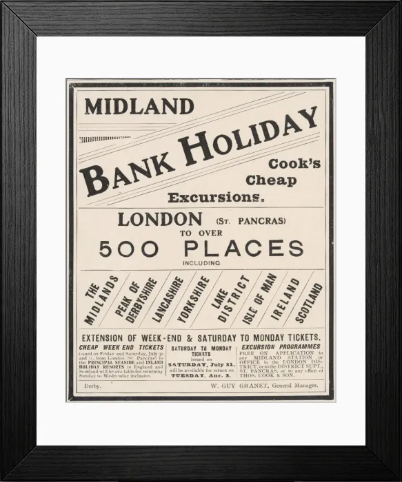Framed Print : Cooks B. Holiday Trips Framed Print : Cooks B. Holiday Trips