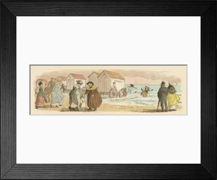 Framed Print : Scarborough Bathing 1878 Framed Print : Scarborough Bathing 1878
