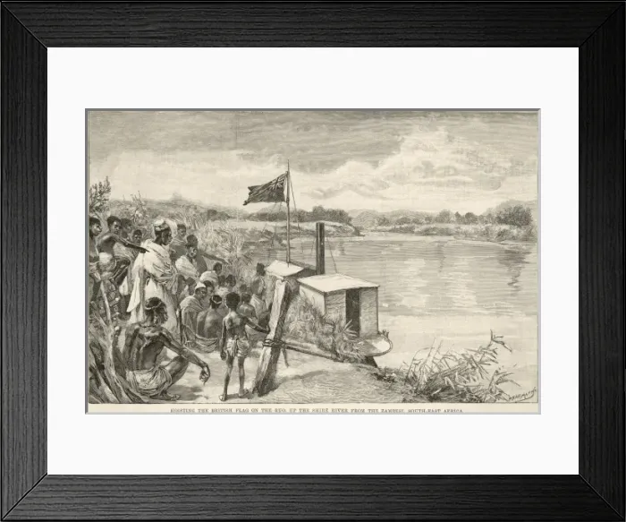 Framed Print : Raising British Flag Framed Print : Raising British Flag