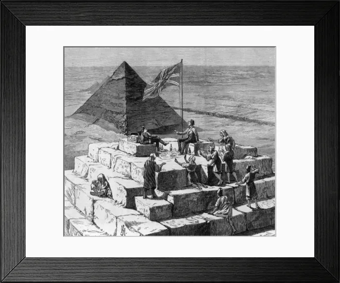 Framed Print : A picnic on the great pyramid Framed Print : A picnic on the great pyramid