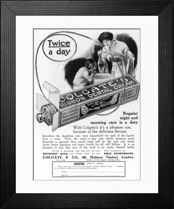 Framed Print : Colgate Dental Cream Framed Print : Colgate Dental Cream