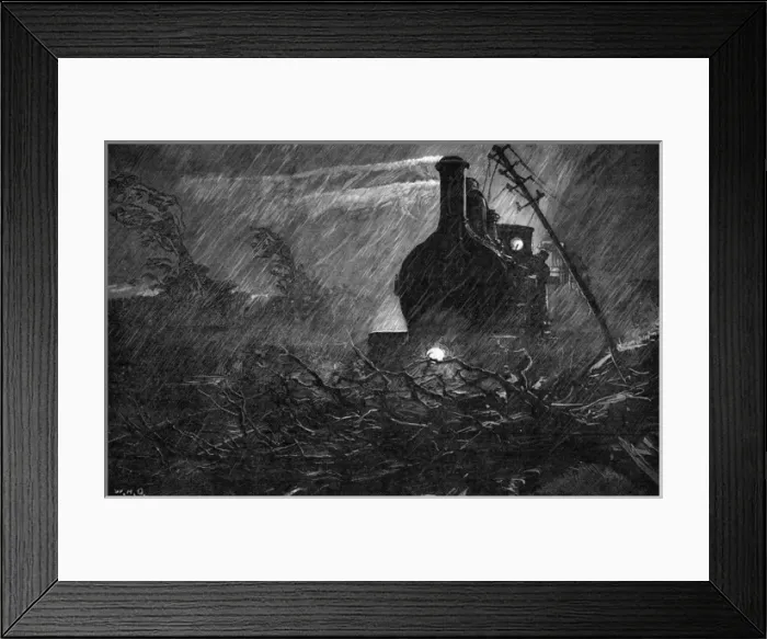 Framed Print : Train in Bad Weather Framed Print : Train in Bad Weather