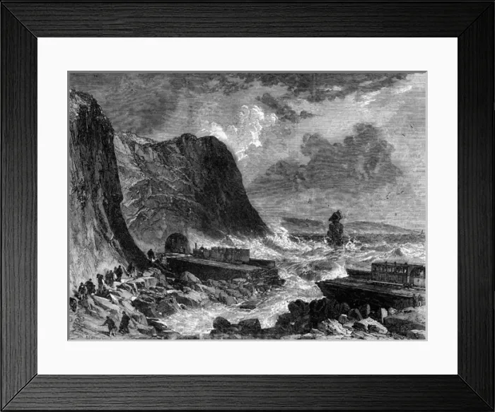 Framed Print : Rail Crash Near Dawlish