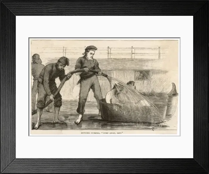 Framed Print : Officers Bathing C1890