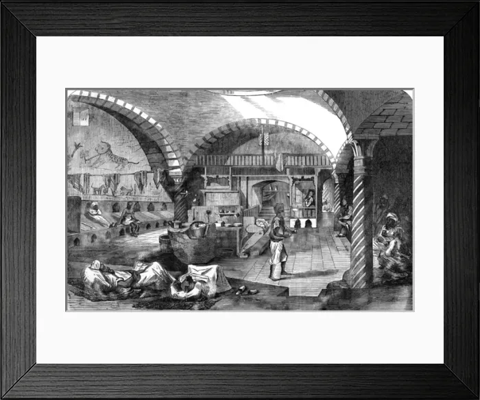 Framed Print : Bath House Tunis 1858 Framed Print : Bath House Tunis 1858