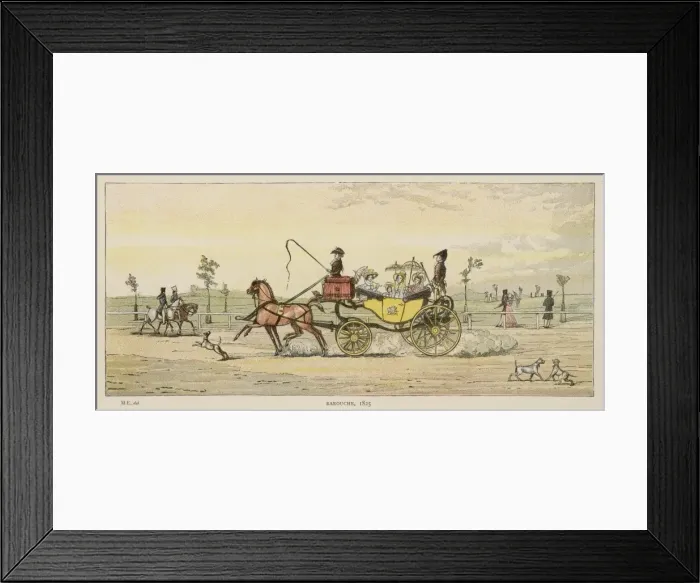 Framed Print : Barouche 1825 Framed Print : Barouche 1825