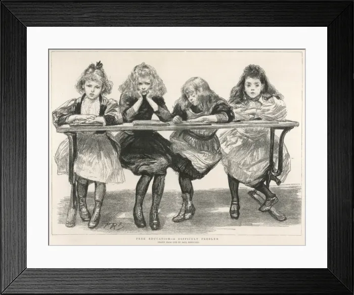 Framed Print : Schoolgirls / Board School Framed Print : Schoolgirls / Board School