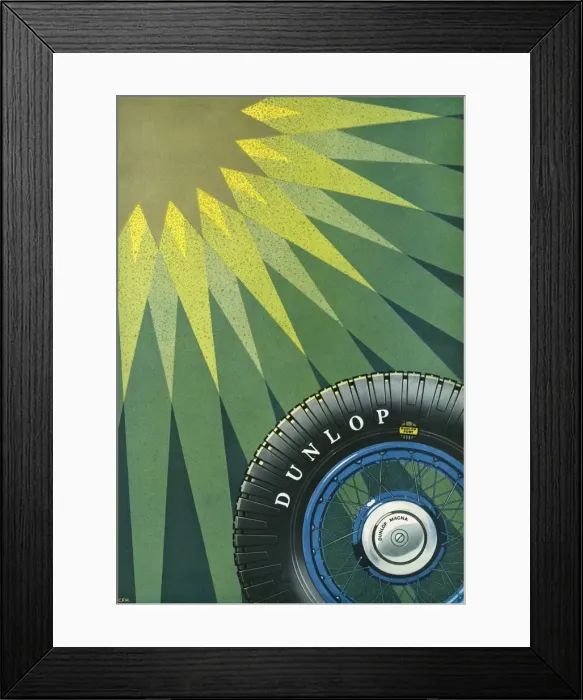 Framed Print : Dunlop Tyre Advert