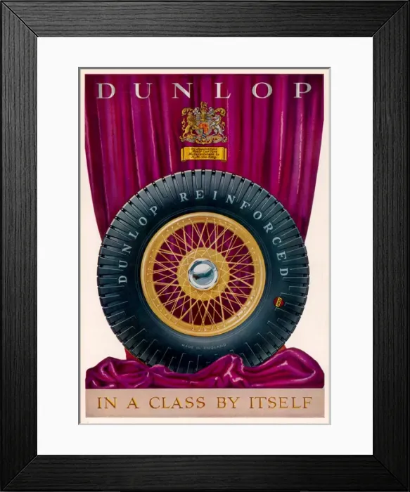Framed Print : Dunlop Tyre Advert Framed Print : Dunlop Tyre Advert