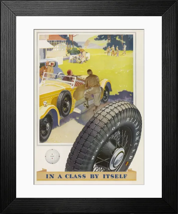 Framed Print : Advert  /  Dunlop Tyres 1931