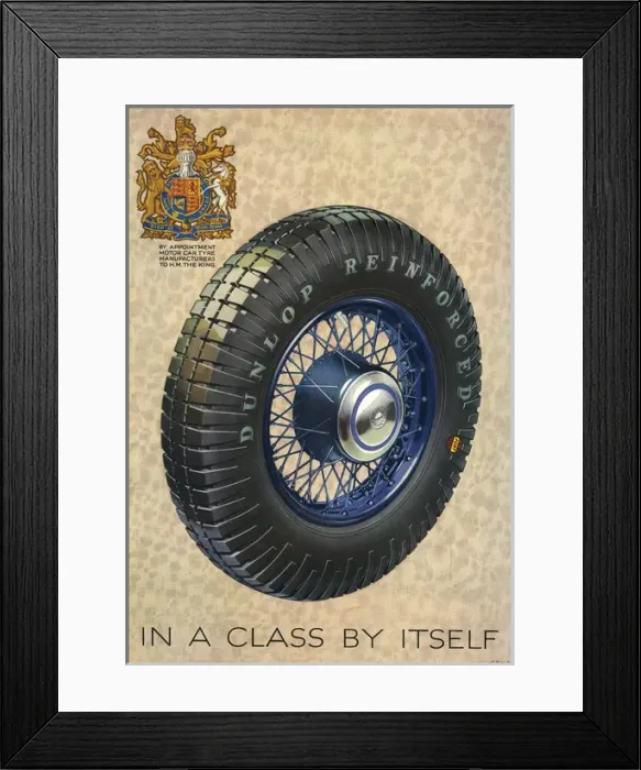 Framed Print : Dunlop Tyre Advert Framed Print : Dunlop Tyre Advert